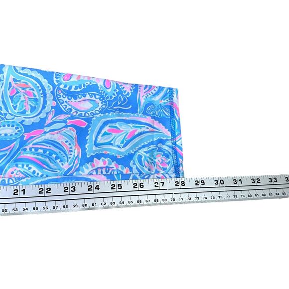 Lilly Pulitzer Luxletic Run Around Pants Women’s XS Zanzibar Blue Fish Kiss Pink - Picture 11 of 11